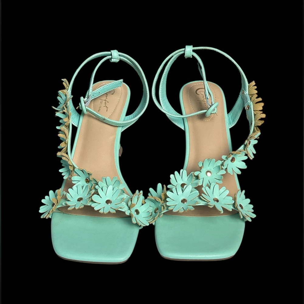 C comfort Mint Floral Sandals